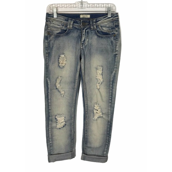 Denim Life Pimkie Denim Cropped Jeans Distressed - Picture 5 of 8